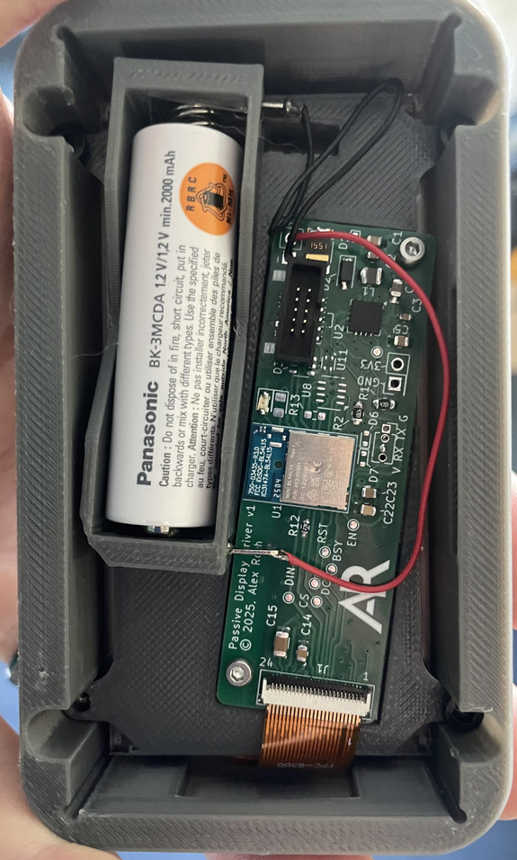 Inside/back of the display, 3.5 inch screen