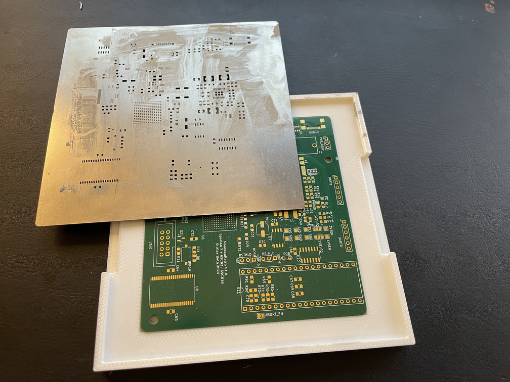 Soldering stencil frame!